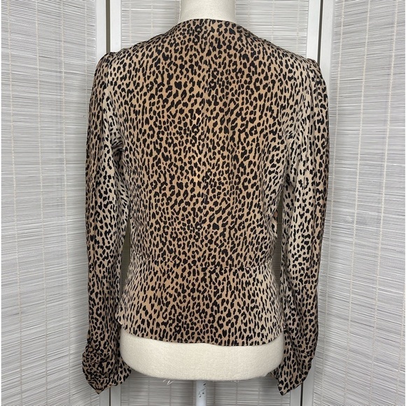Frame Silk Animal Print Blouse - Picture 4 of 9